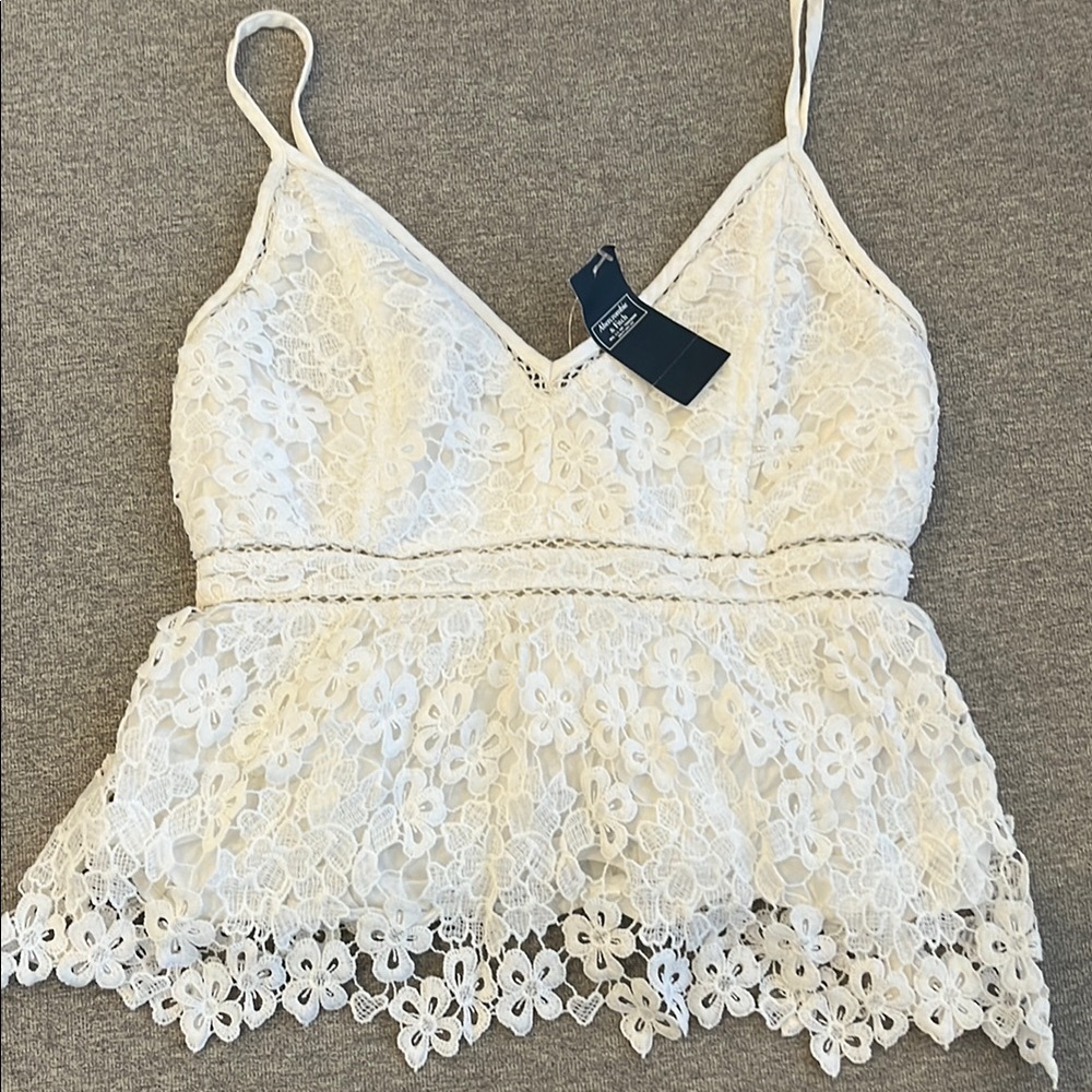 Abercrombie & Fitch White Lace Camisole